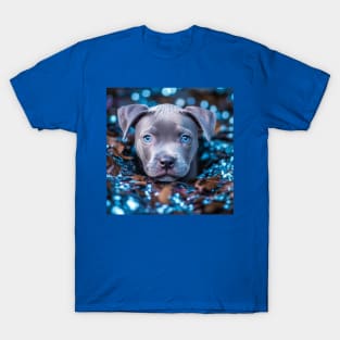 Blue nose shimmer Staffy T-Shirt